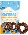 4" Braided Bully Stick Rings for Small, Medium & Large Dogs - Aggressive Chewers