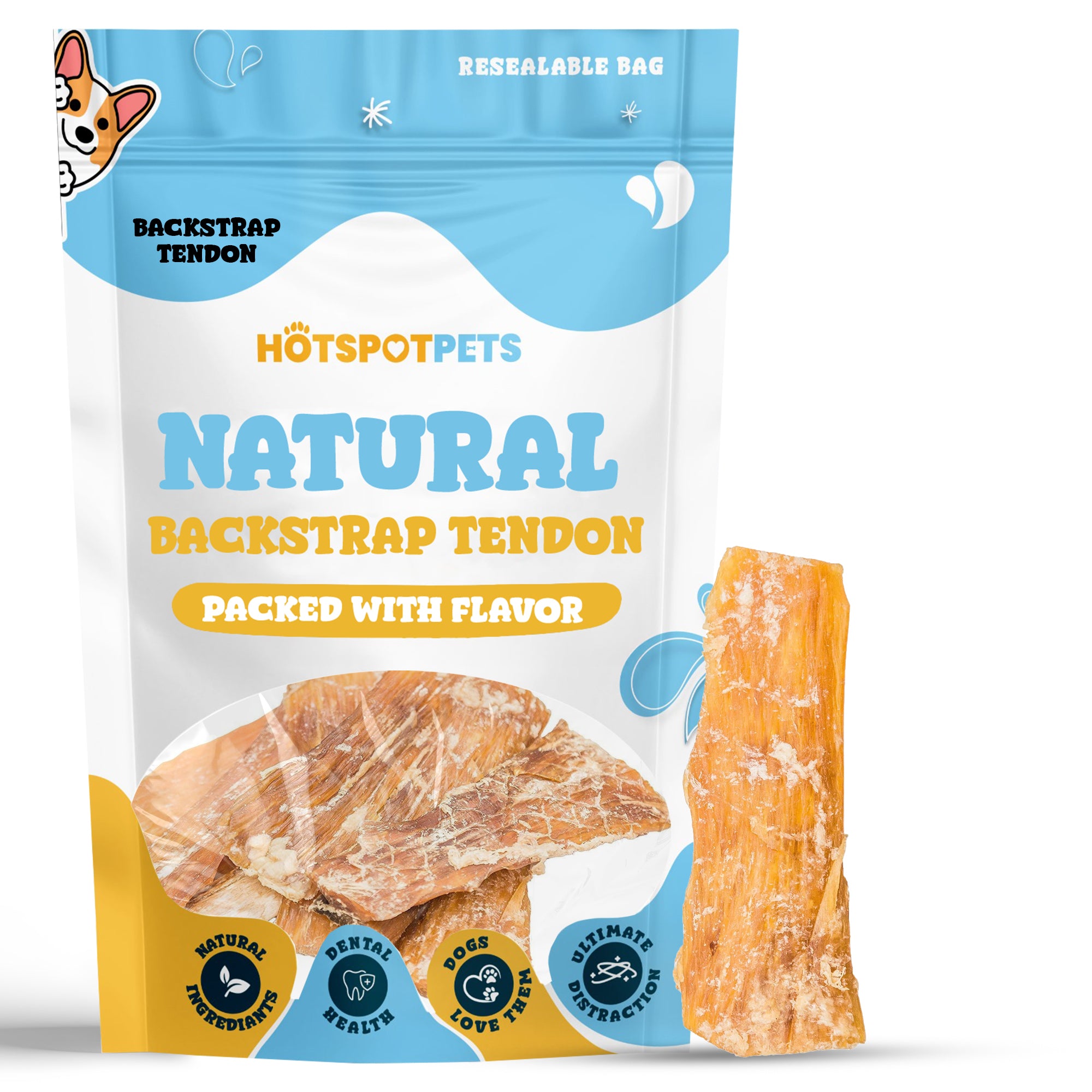 Beef Backstrap Tendon Chews