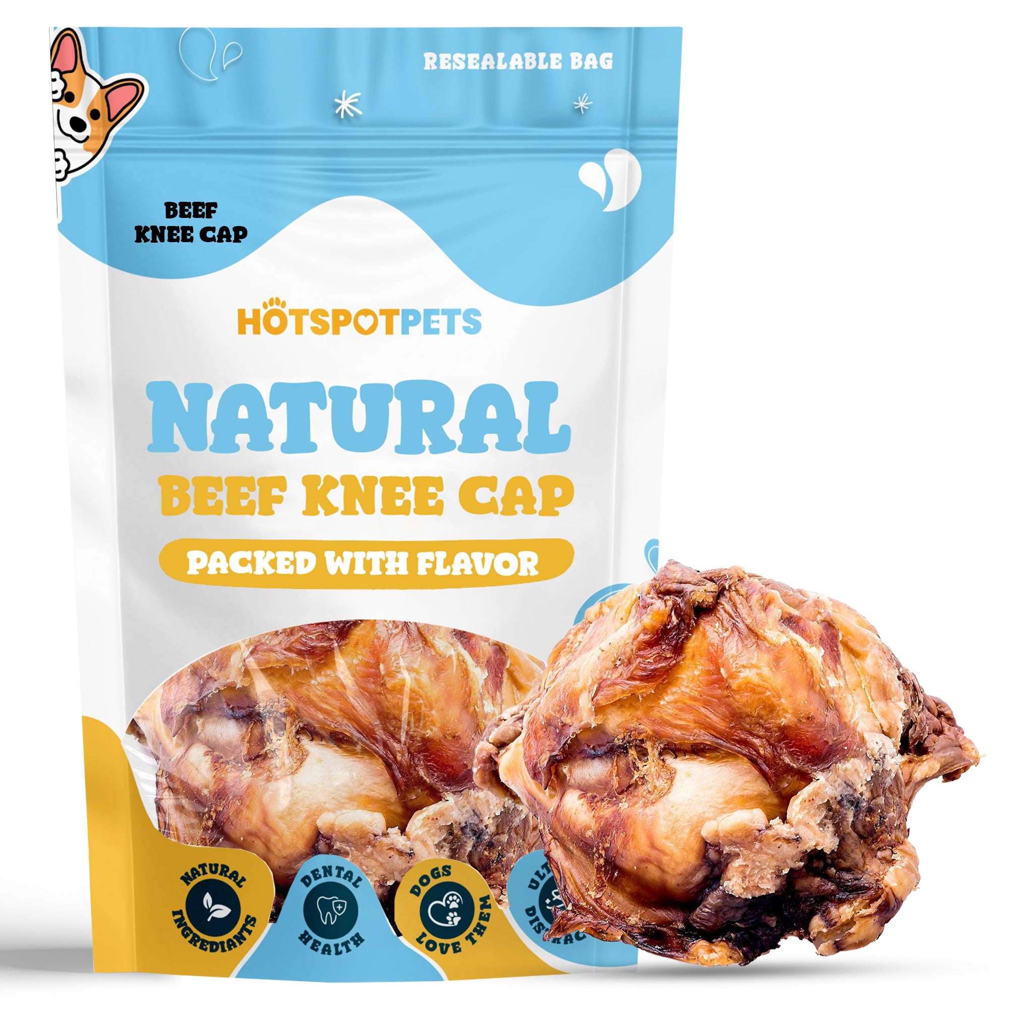 Meaty Beef Knee Cap Bones for Dogs