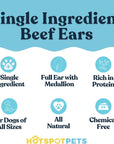 All-Natural Cow Ear Chews for Dogs