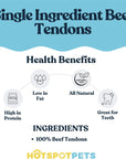 6" to 8" Beef Tendon Chews for Dogs
