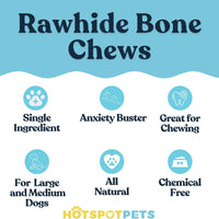 8" Rawhide Rolls for Medium & Large Dogs
