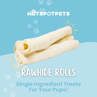 8" Rawhide Rolls for Medium & Large Dogs
