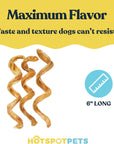 6" Curly Bully Sticks for Small & Medium Dogs