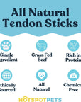 6" to 8" Beef Tendon Chews for Dogs
