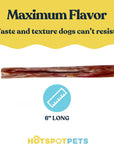 6" Beef Esophagus Gullet Sticks for Small & Medium Dogs