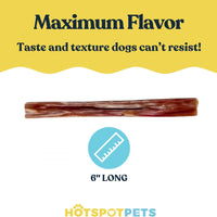 6" Beef Esophagus Gullet Sticks for Small & Medium Dogs