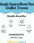 6" Beef Esophagus Gullet Sticks for Small & Medium Dogs