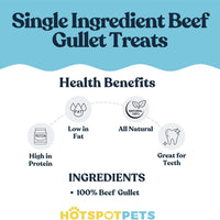 6" Beef Esophagus Gullet Sticks for Small & Medium Dogs