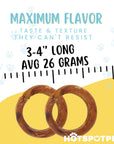 4" Bully Stick Rings for Small, Medium & Large Dogs
