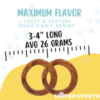 4" Bully Stick Rings for Small, Medium & Large Dogs