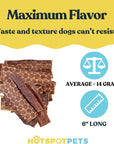 6" Beef Esophagus Gullet Treats for Small & Medium Dogs