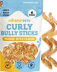 6" Curly Bully Sticks for Small & Medium Dogs