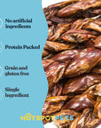 12" Braided Beef Esophagus Gullet Treats for Large & Extra Large Dogs