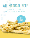 6" Rawhide Alternative Beef or Chicken Flavored Sticks for Small & Medium Dogs