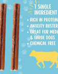 6" Standard Bully Sticks for Small & Medium Dogs