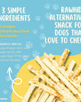 6" Rawhide Alternative Beef or Chicken Flavored Sticks for Small & Medium Dogs