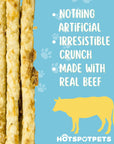6" Rawhide Alternative Beef or Chicken Flavored Sticks for Small & Medium Dogs