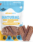 6" Beef Esophagus Gullet Treats for Small & Medium Dogs