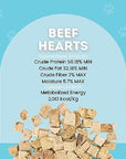 Freeze Dried Beef Hearts for Dogs & Cats | Freeze Dried Treats at HotSpot Pets