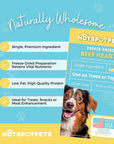 Freeze Dried Beef Hearts for Dogs & Cats | Freeze Dried Treats at HotSpot Pets