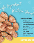Freeze Dried Chicken Hearts for Dogs & Cats | Freeze Dried Treats at HotSpot Pets