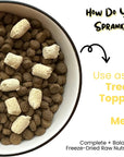 Freeze-Dried Raw Dog Food Chicken Recipe Meal or Toppers | Freeze Dried Treats at HotSpot Pets