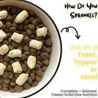 Freeze-Dried Raw Dog Food Chicken Recipe Meal or Toppers | Freeze Dried Treats at HotSpot Pets