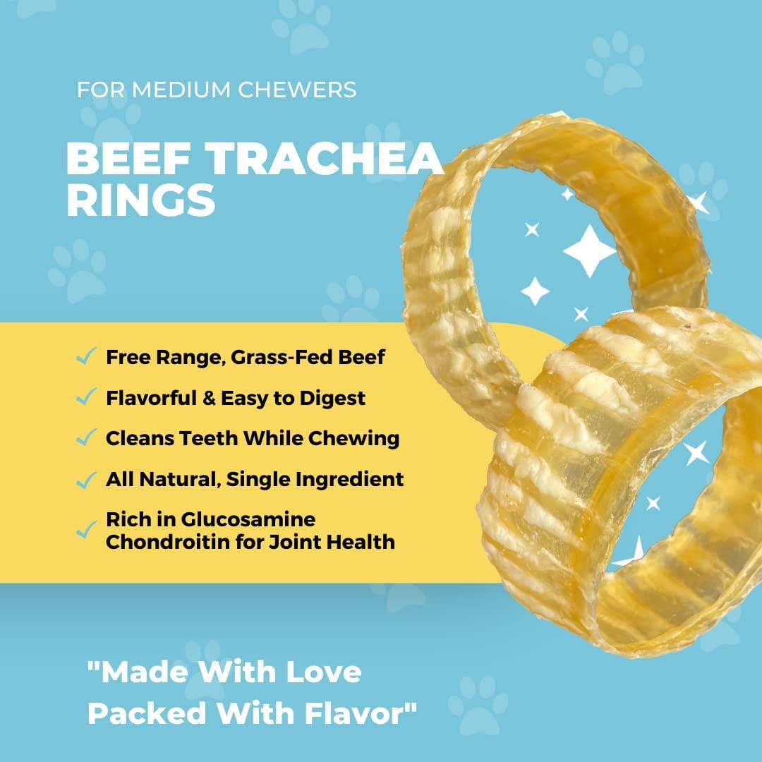 Whole Beef Trachea Ring Chews for Large & X-Large Dogs | Trachea Chews at HotSpot Pets