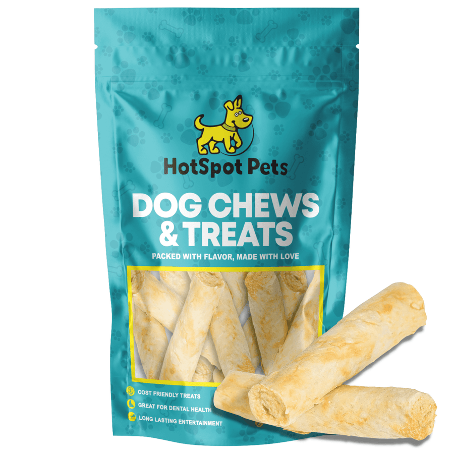 10" Chicken Collagen Rolls for Large & Extra Large Dogs | Collagen Chews at HotSpot Pets