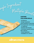 10" Chicken Collagen Rolls for Large & Extra Large Dogs | Collagen Chews at HotSpot Pets