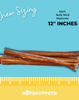 12" Standard Bully Sticks for Large & Extra Large Dogs | Bully Sticks at HotSpot Pets