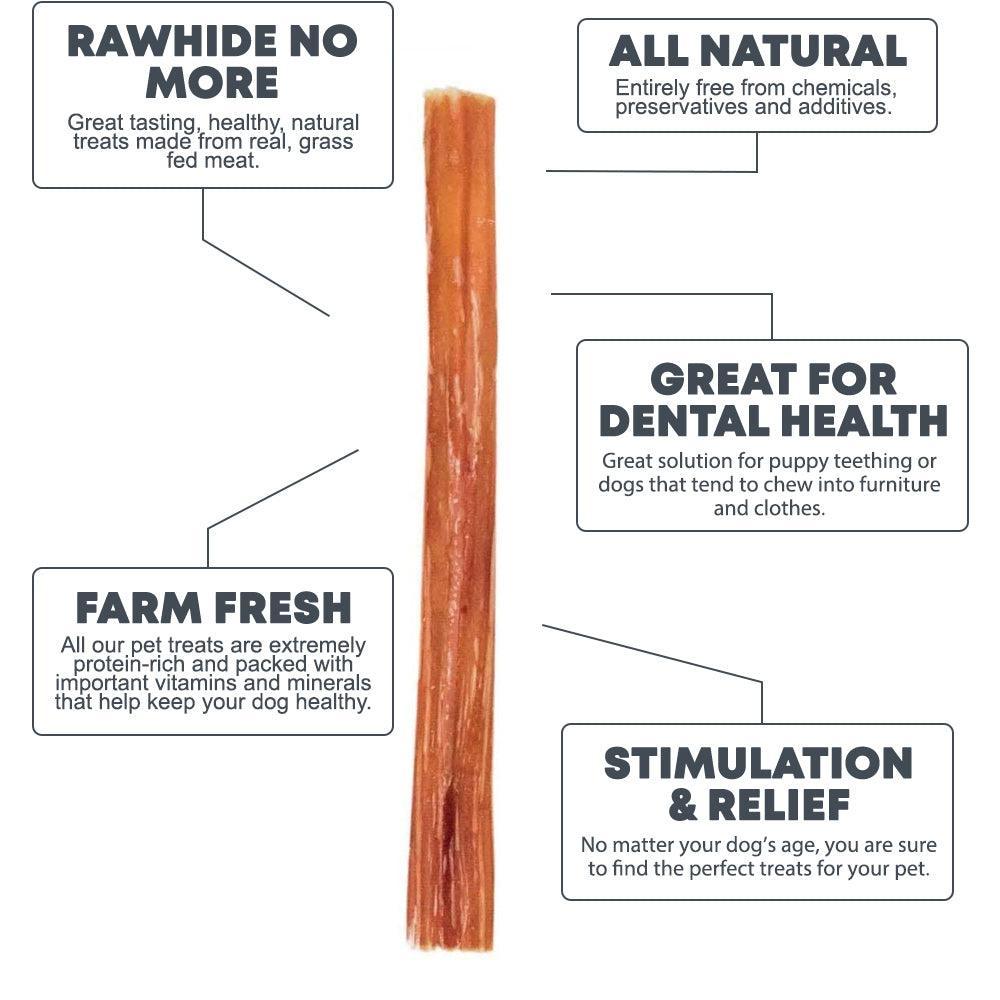 12" Thin Bully Sticks for Large & Extra Large Dogs | Bully Sticks at HotSpot Pets