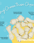 4" Knotted Rawhide Bones for Small Dogs | Rawhide Chews at HotSpot Pets