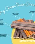 6'' Inch Beef Collagen Sticks for Small & Medium Dogs | Collagen Chews at HotSpot Pets