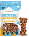 6" Braided Bully Sticks for Small & Medium Dogs