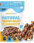 6" Braided Beef Esophagus Gullet Sticks for Small & Medium Dogs