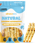 6" Rawhide Alternative Chicken or Beef Flavored Sticks for Small & Medium Dogs