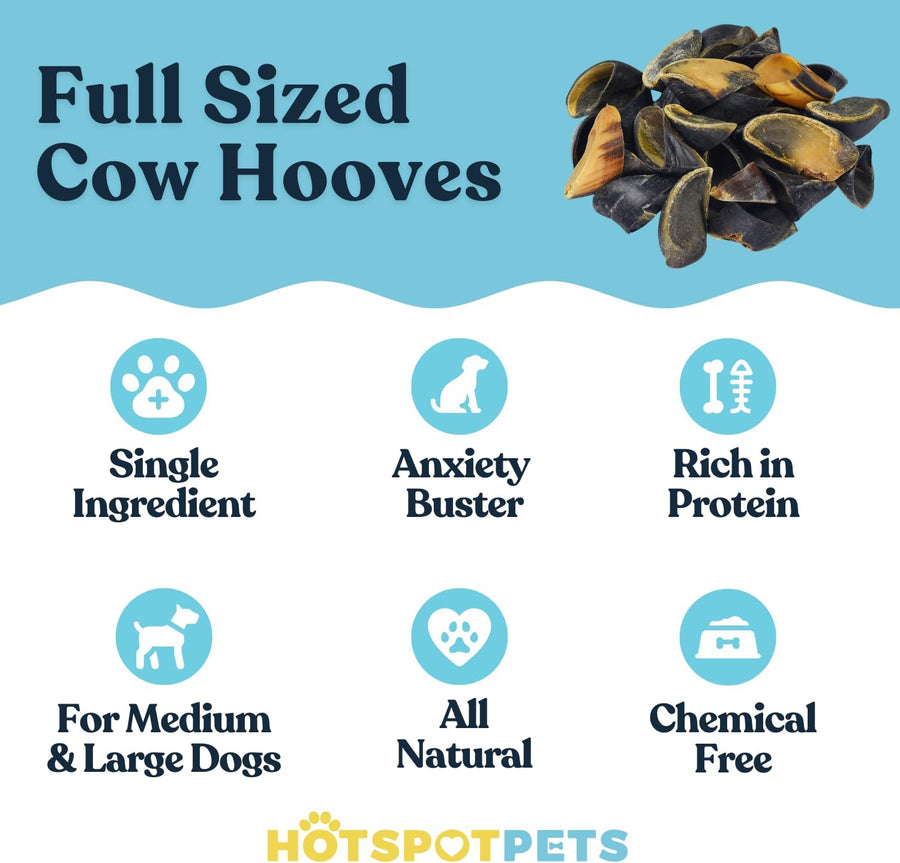 Whole Cow Hooves for Small, Medium & Large Dogs