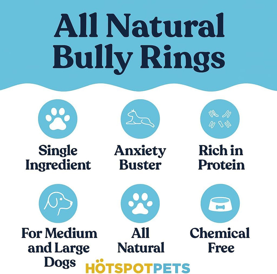 4" Bully Stick Rings for Small, Medium & Large Dogs
