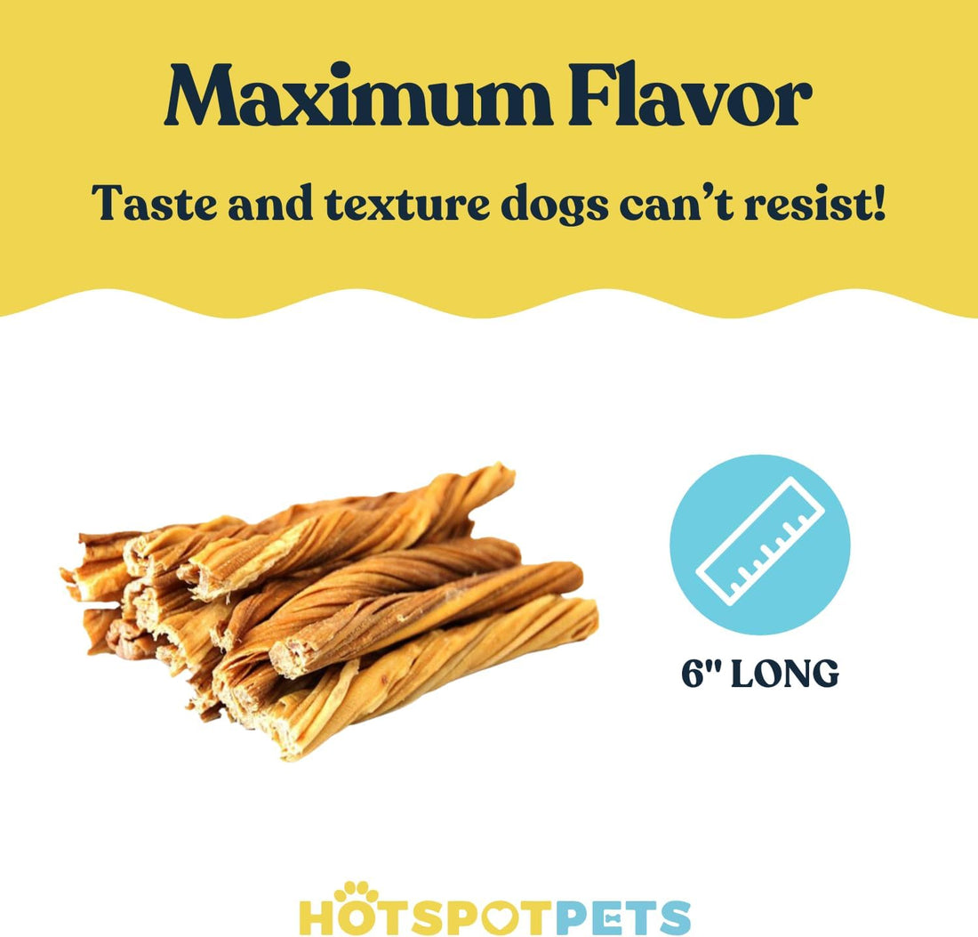 6" Inch Beef Tripe Twists for Small & Medium Dogs
