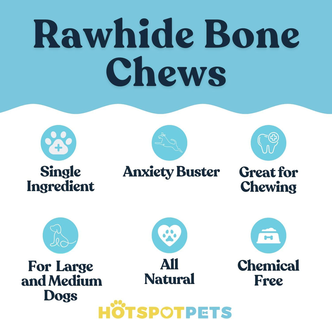 8" Rawhide Rolls for Medium & Large Dogs
