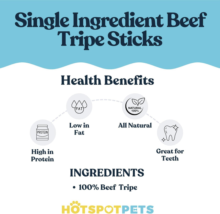 6" Inch Beef Tripe Twists for Small & Medium Dogs