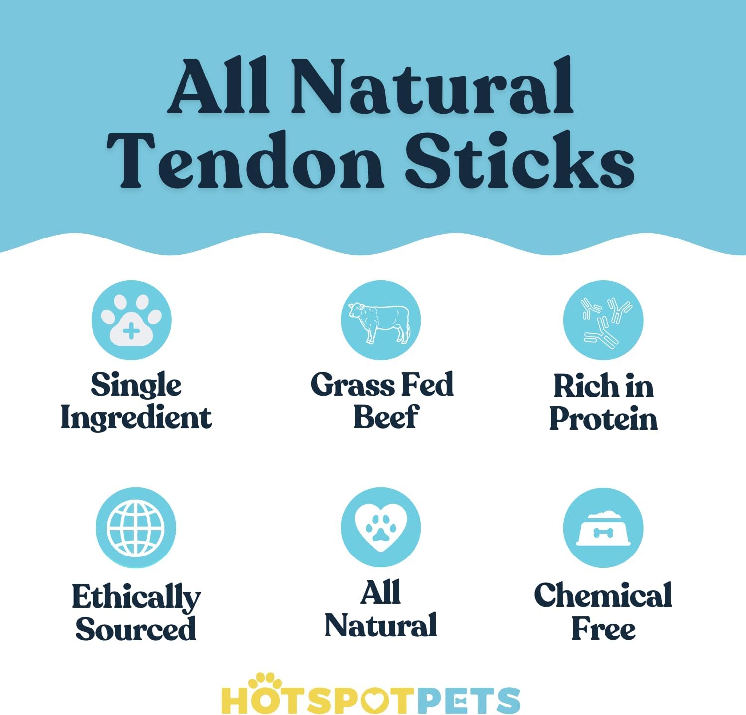 6&quot; to 8&quot; Beef Tendon Chews for Dogs