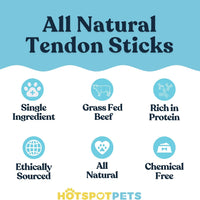 6" to 8" Beef Tendon Chews for Dogs