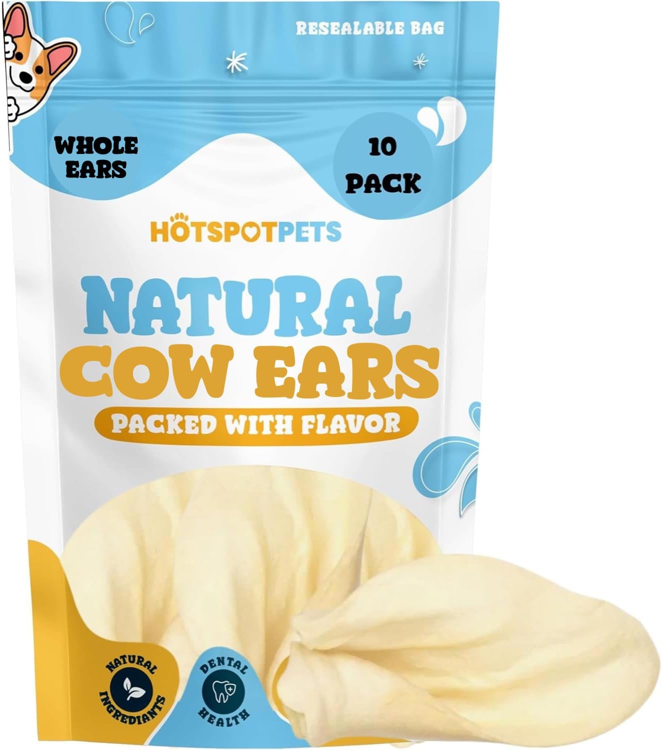 All-Natural Cow Ear Chews for Dogs