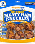 hotspot pets Smoked Ham Knuckles Bone Dog Treat, Made in USA - 3 Pack