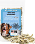 Freeze-Dried Minnows for Cats & Dogs – 100% Natural Single Ingredient Snack – High Protein, Grain-Free, Raw Diet Dog Treats – Omega-3 Fish – No Additives or Preservatives Minnows for Cats (2 Ounce)