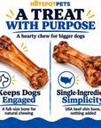 hotspot pets Meaty Beef Shin Bone Dog Treats 8” - Made in USA - 2 Count