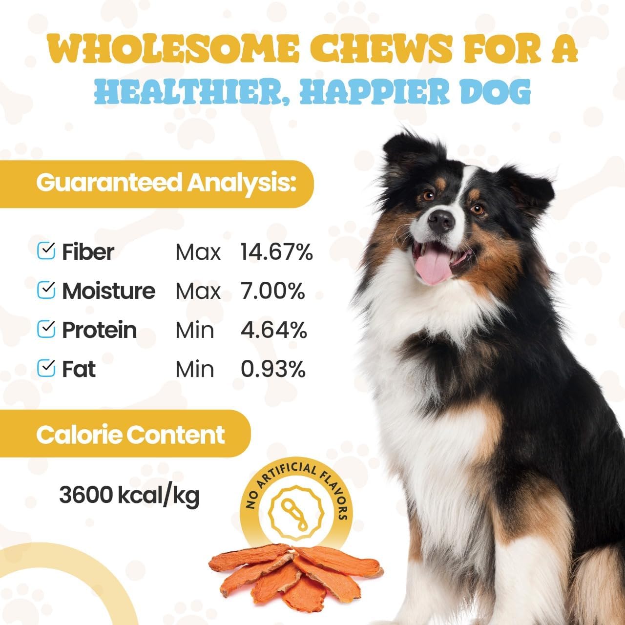 All Natural Sweet Potato Treats for Dogs - 16oz Bag